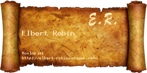 Elbert Robin névjegykártya